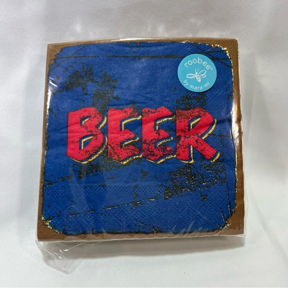 Beer 3-Ply Beverage Cocktail Napkins Roobee By Mara-Mi
